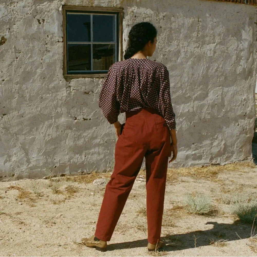 Doen Louvre Pants Sz 10 colour Terracota - Picture 2 of 3